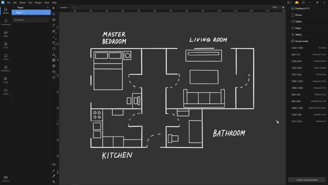 house plan in Lunacy